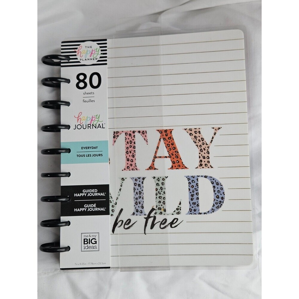 The Happy Planner Everyday Guided Journal 80 Sheets‎ Stay Wild Be Free Classic